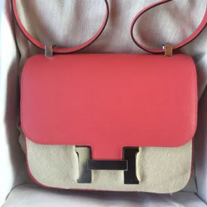 Hermès Constance 24 Rose Extreme Epsom Palladium Hardware PHW