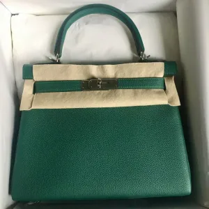 Hermès Kelly 28 Malachite Togo Palladium Hardware PHW