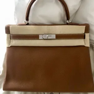 Hermès Kelly 35 Gold Togo Palladium Hardware PHW