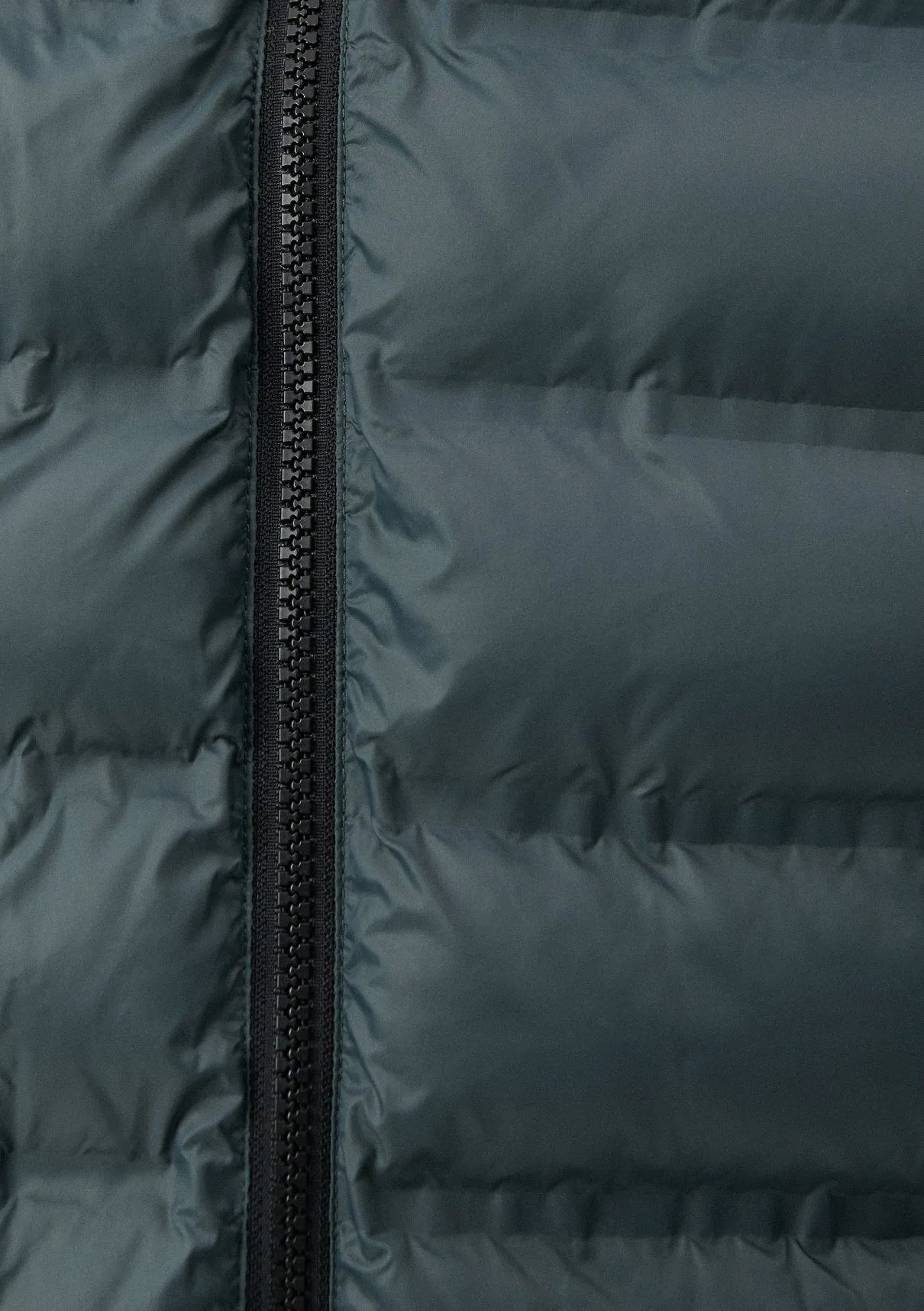 High Collar Green Puffer Jacket