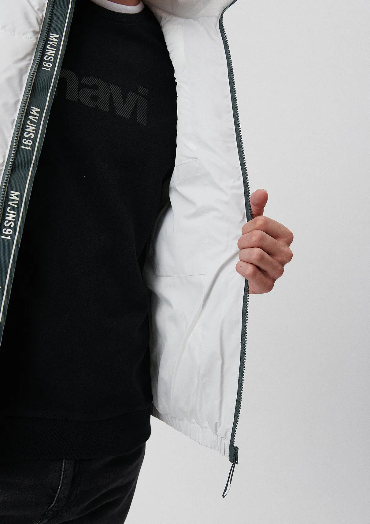 High Collar Grey Puffer Vest