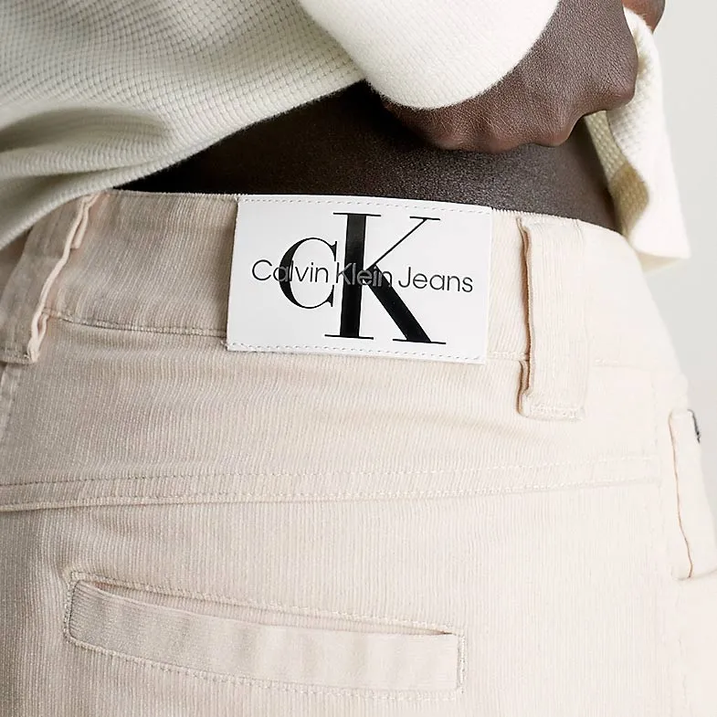 High Rise Corduroy Pants - Beige