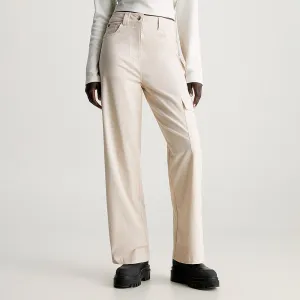 High Rise Corduroy Pants - Beige