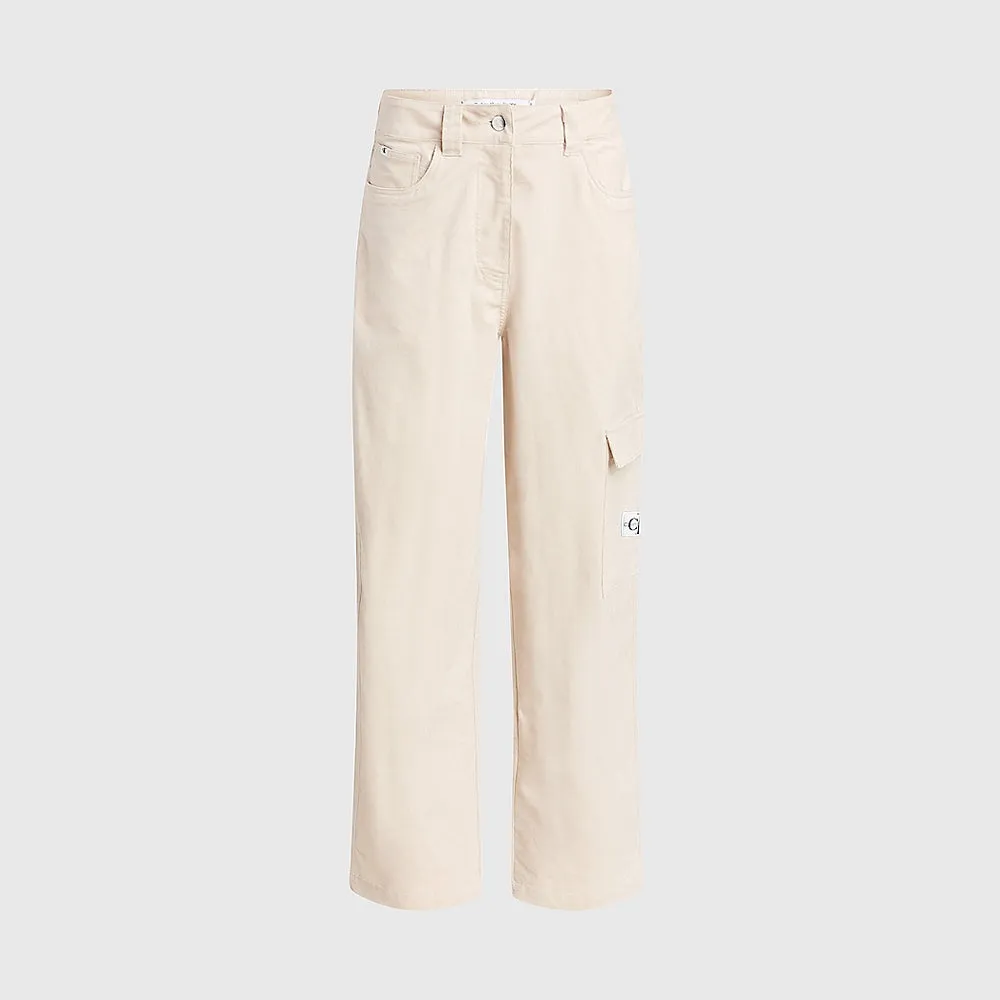 High Rise Corduroy Pants - Beige