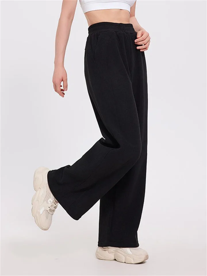 High Rise Wide Leg Corduroy Trousers for Ladies