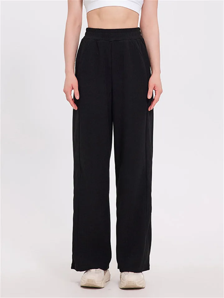 High Rise Wide Leg Corduroy Trousers for Ladies