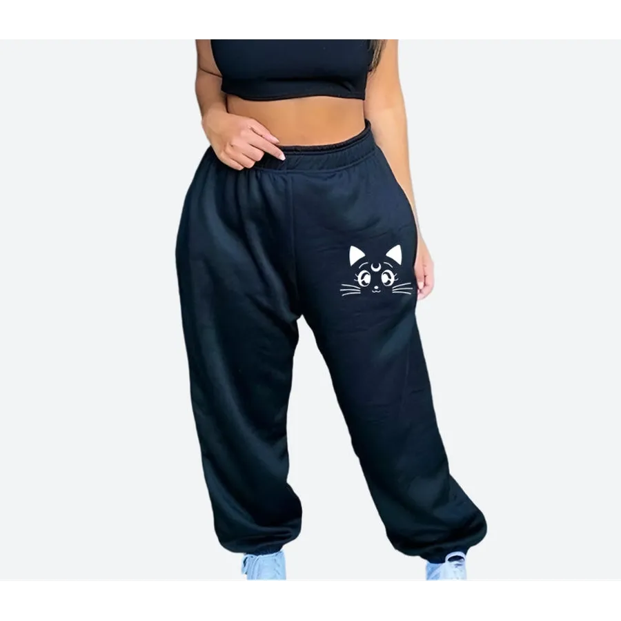 High-Waist Relaxed Fit Jogger Pants