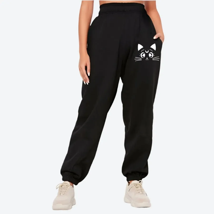 High-Waist Relaxed Fit Jogger Pants
