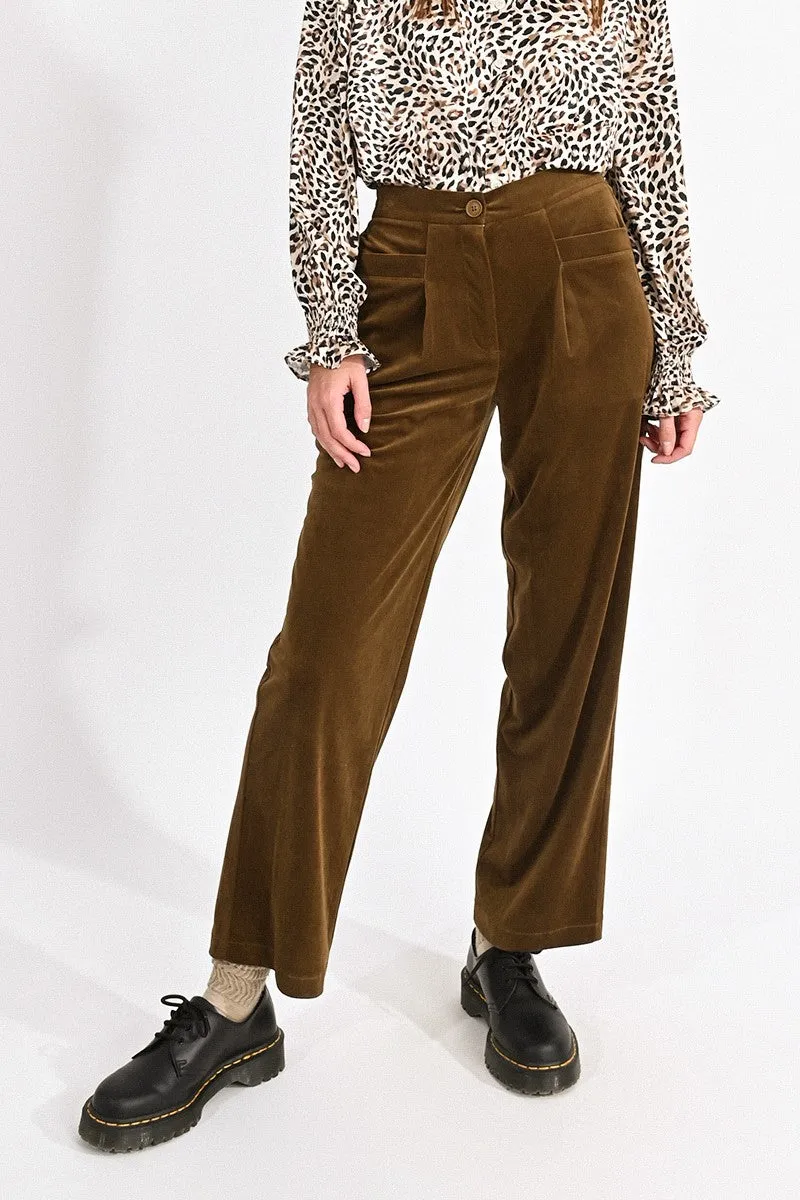 HIGH WAIST VELVET PANTS