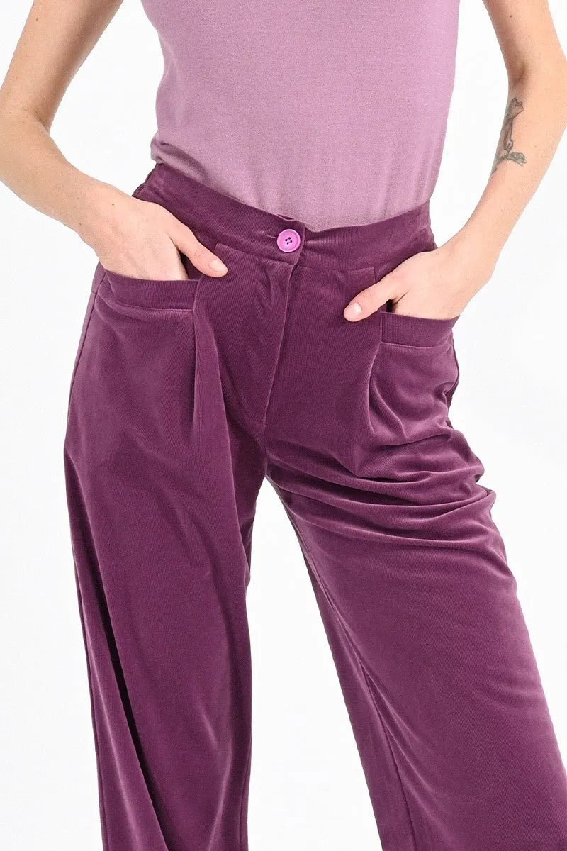 HIGH WAIST VELVET PANTS