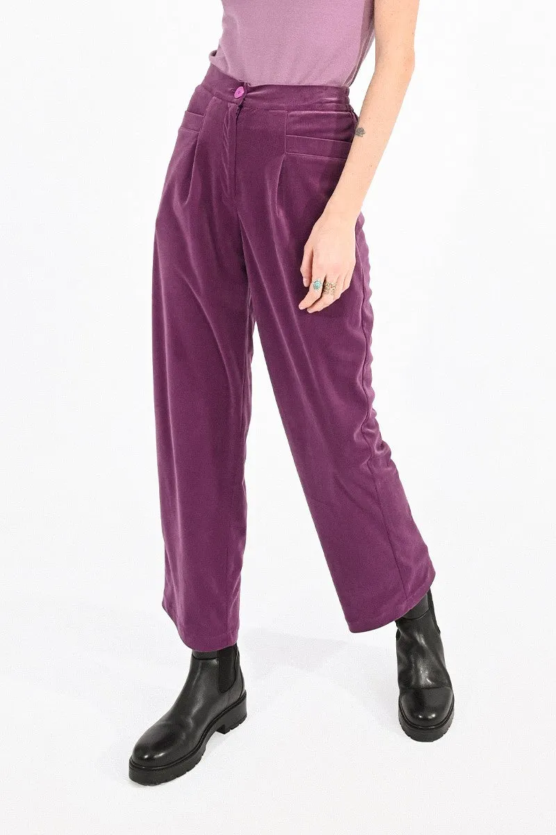 HIGH WAIST VELVET PANTS