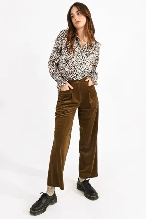 HIGH WAIST VELVET PANTS