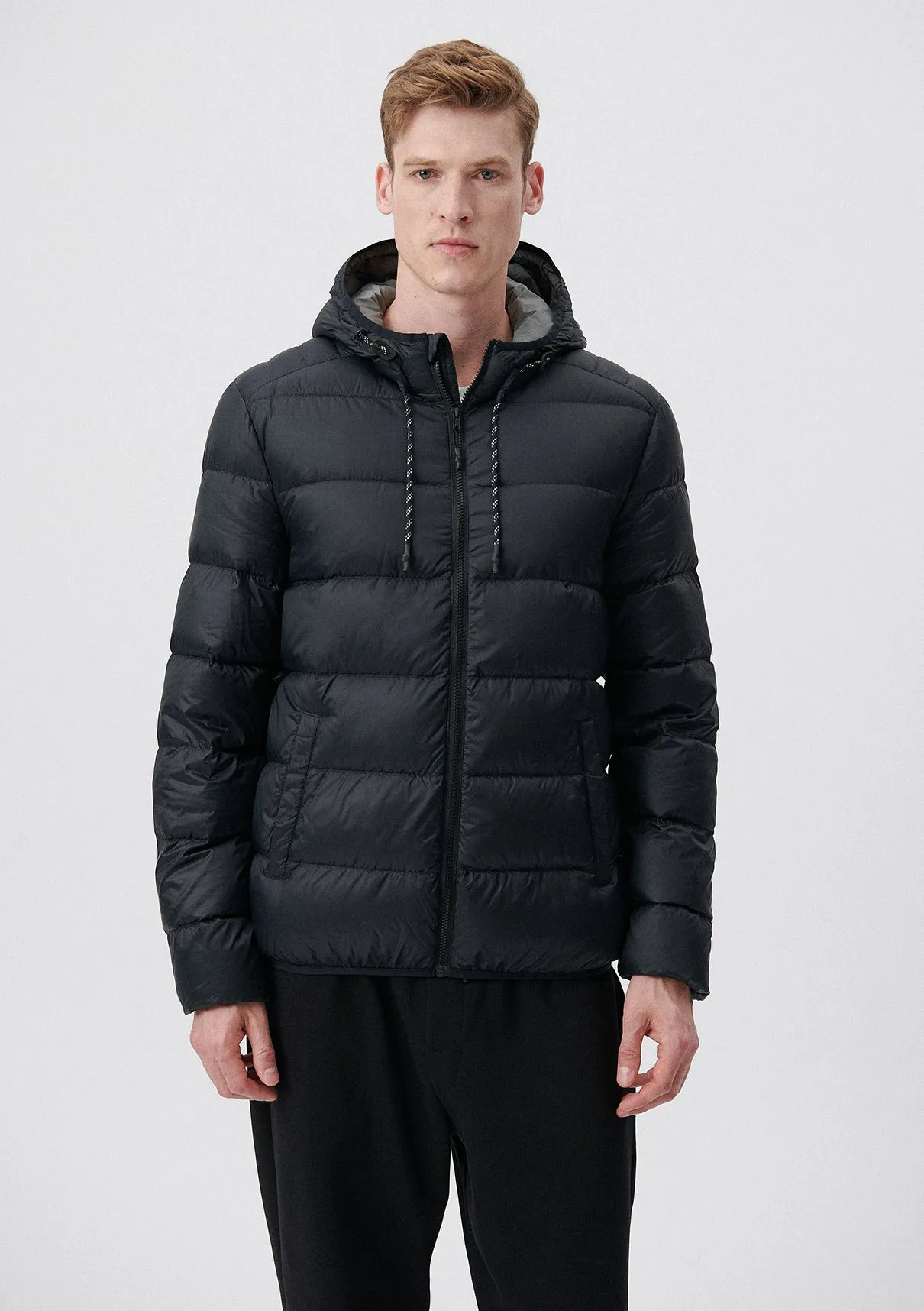 Hooded Black Puffer Jacket