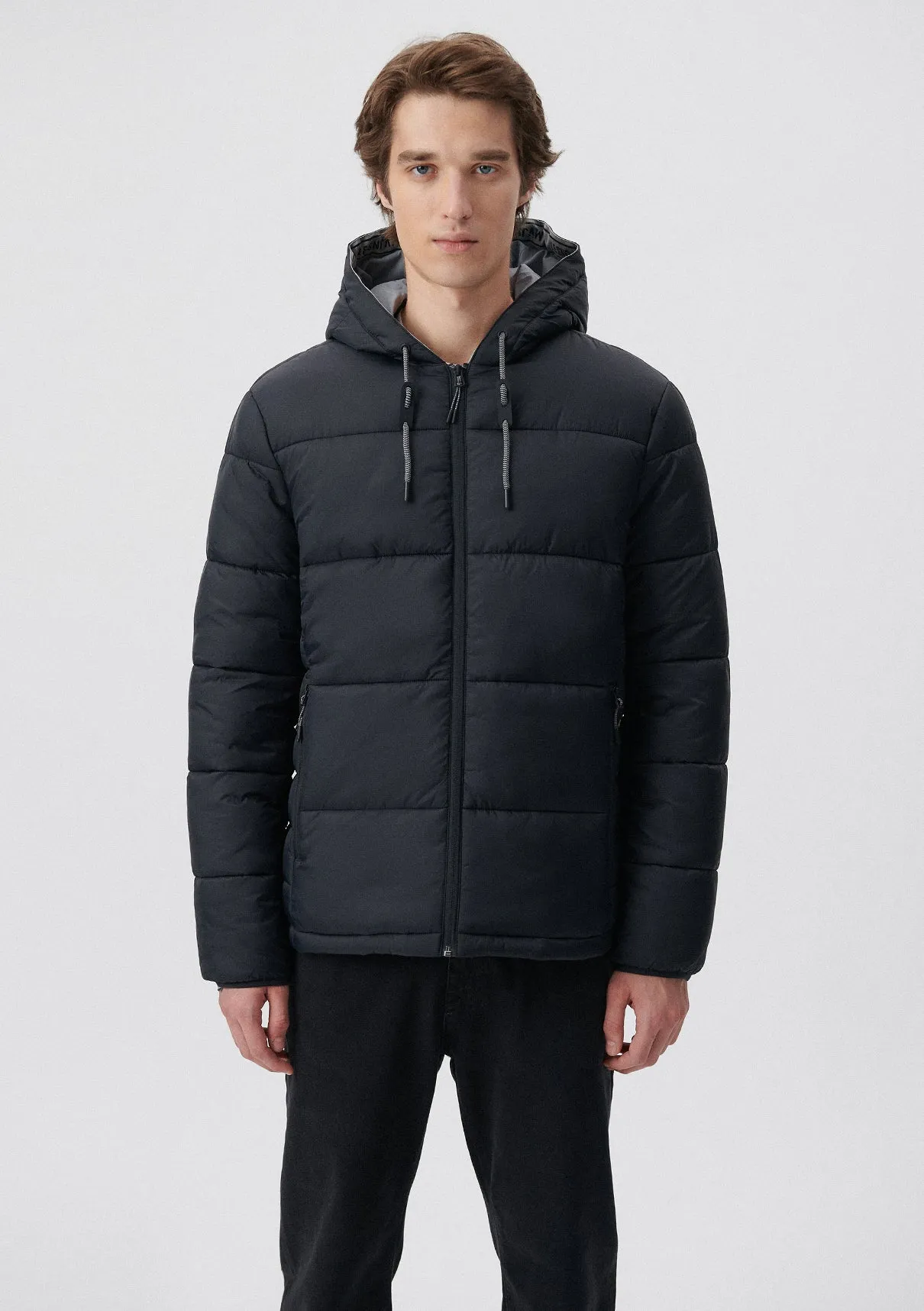Hooded Black Puffer Jacket