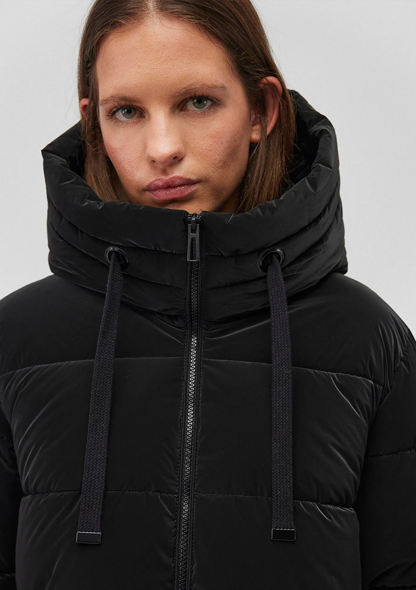 Hooded Black Puffer Jacket