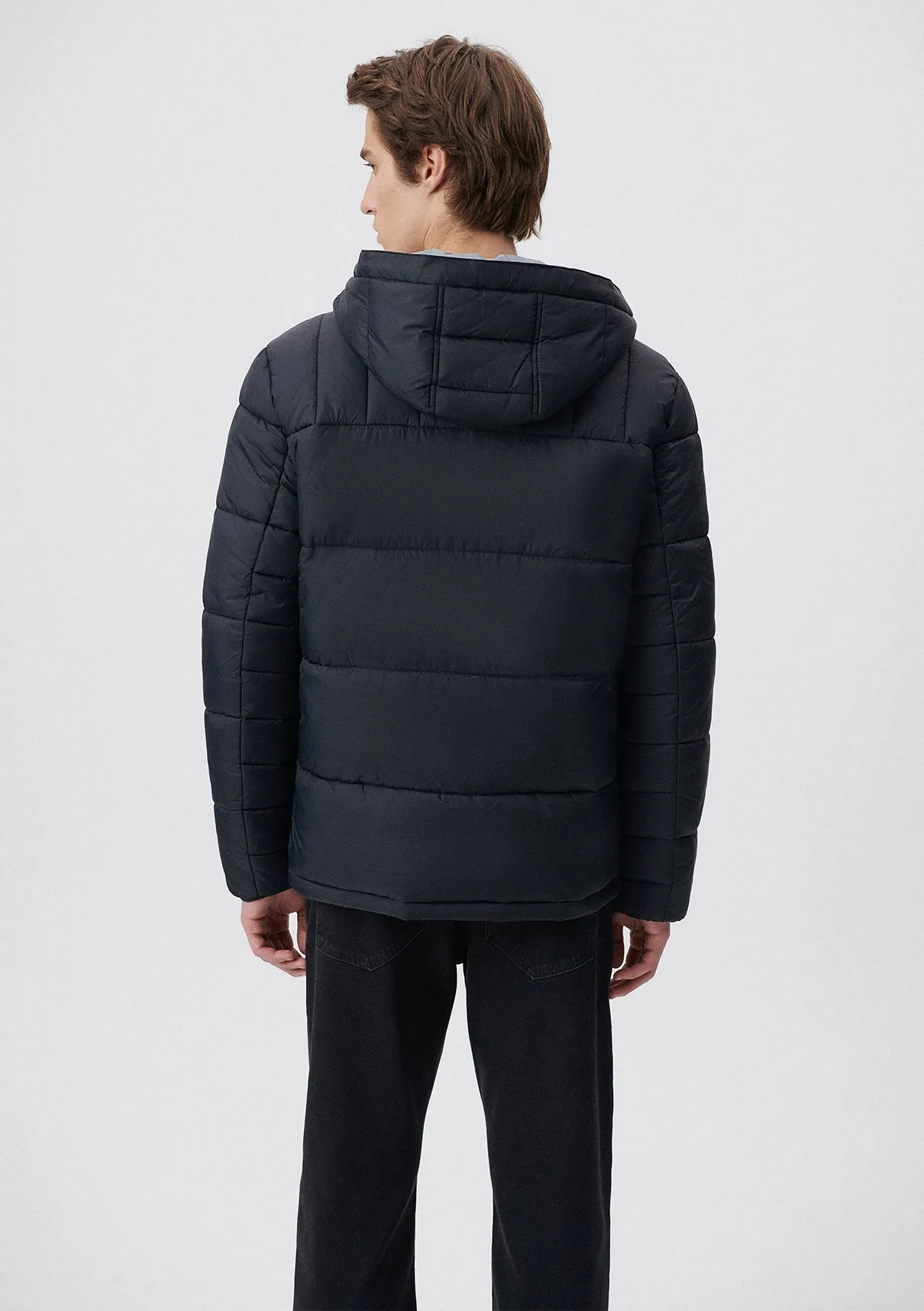 Hooded Black Puffer Jacket
