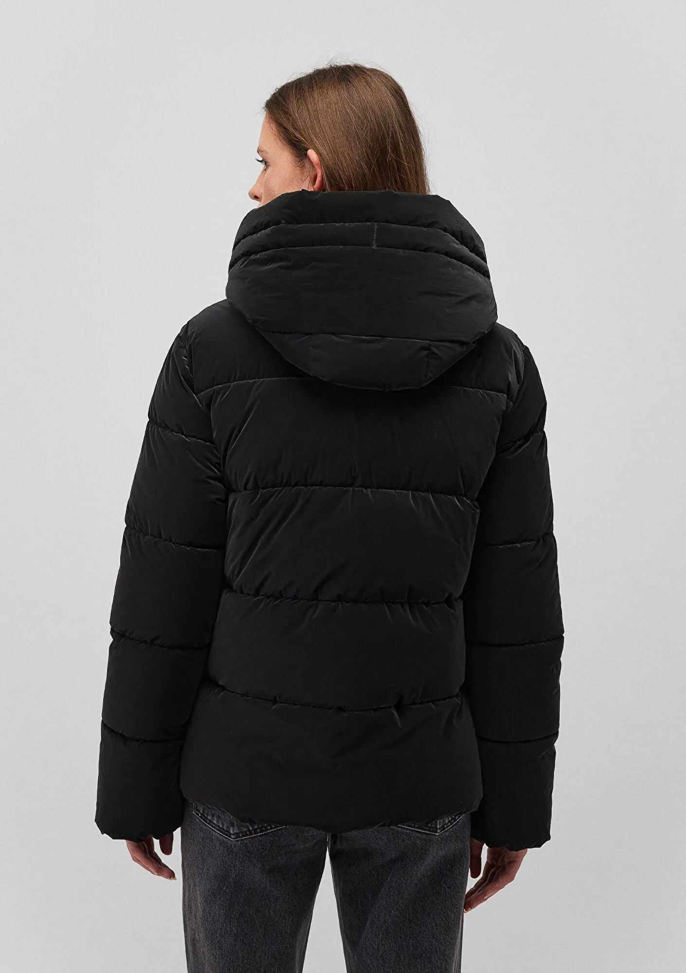 Hooded Black Puffer Jacket