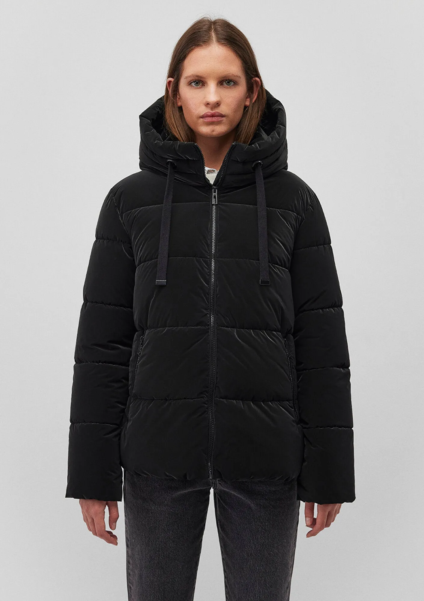 Hooded Black Puffer Jacket