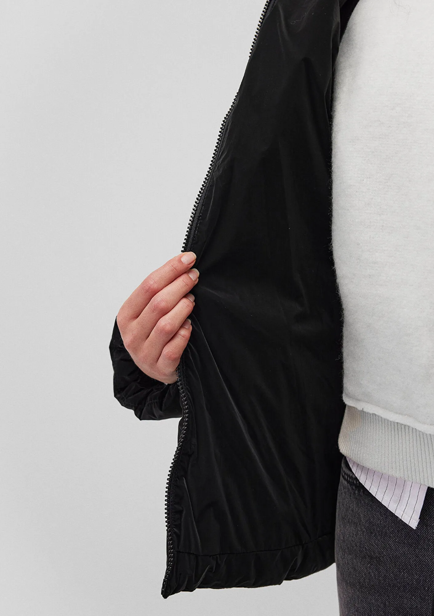 Hooded Black Puffer Jacket