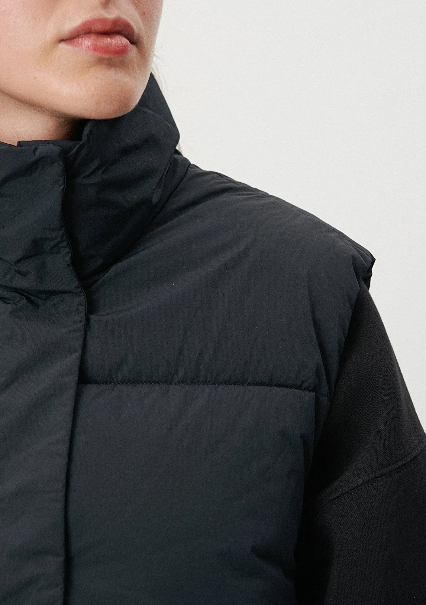 Hooded Black Puffer Vest