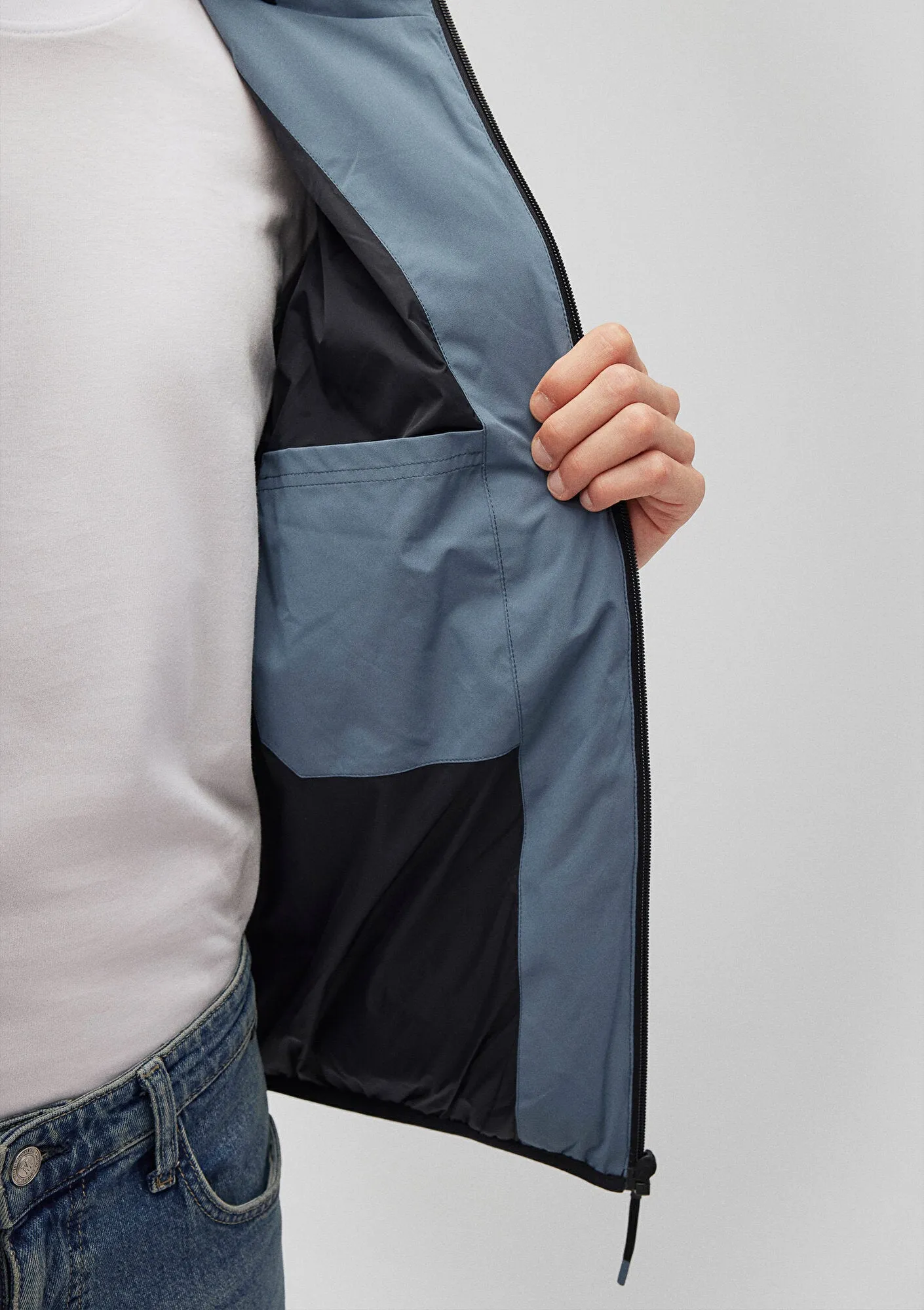 Hooded Blue Jacket