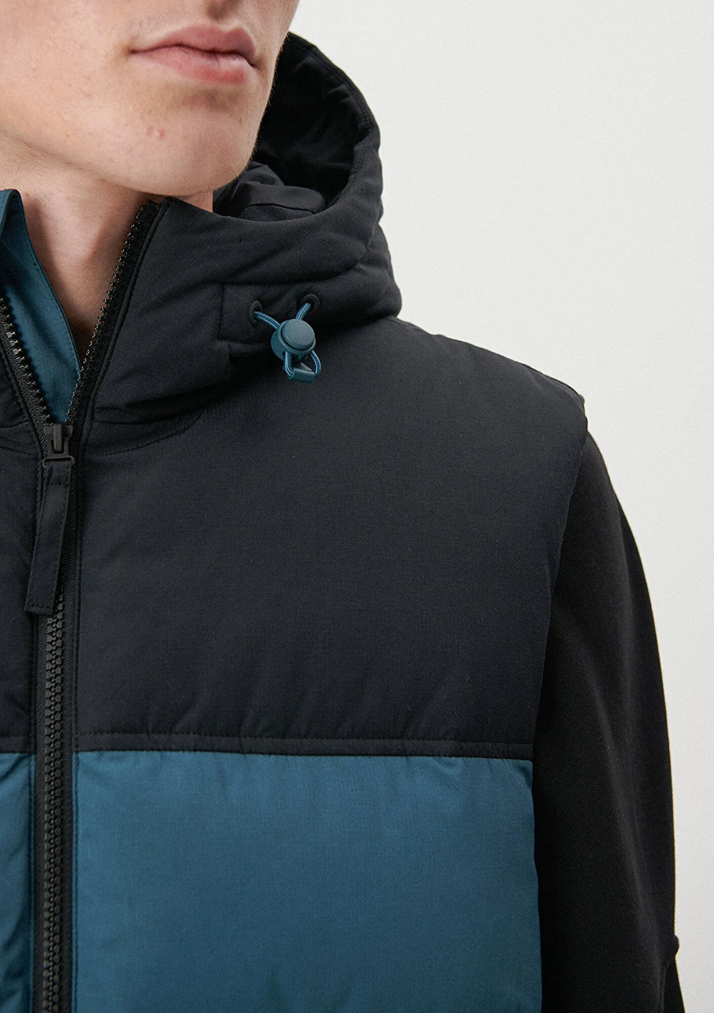 Hooded Blue Puffer Vest