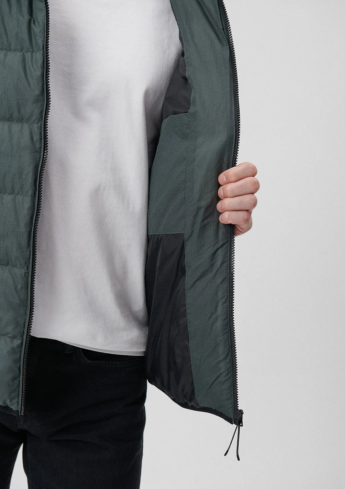 Hooded Green Puffer Jacket