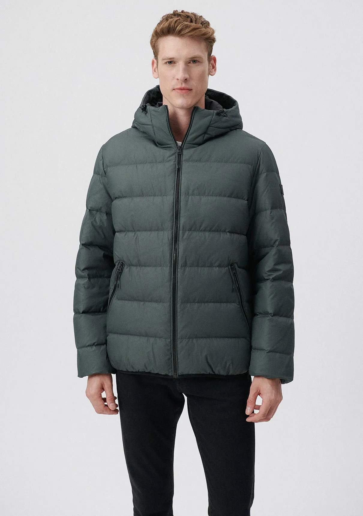 Hooded Green Puffer Jacket