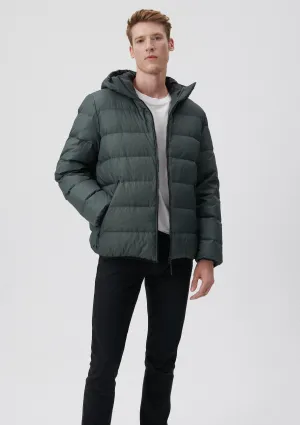 Hooded Green Puffer Jacket