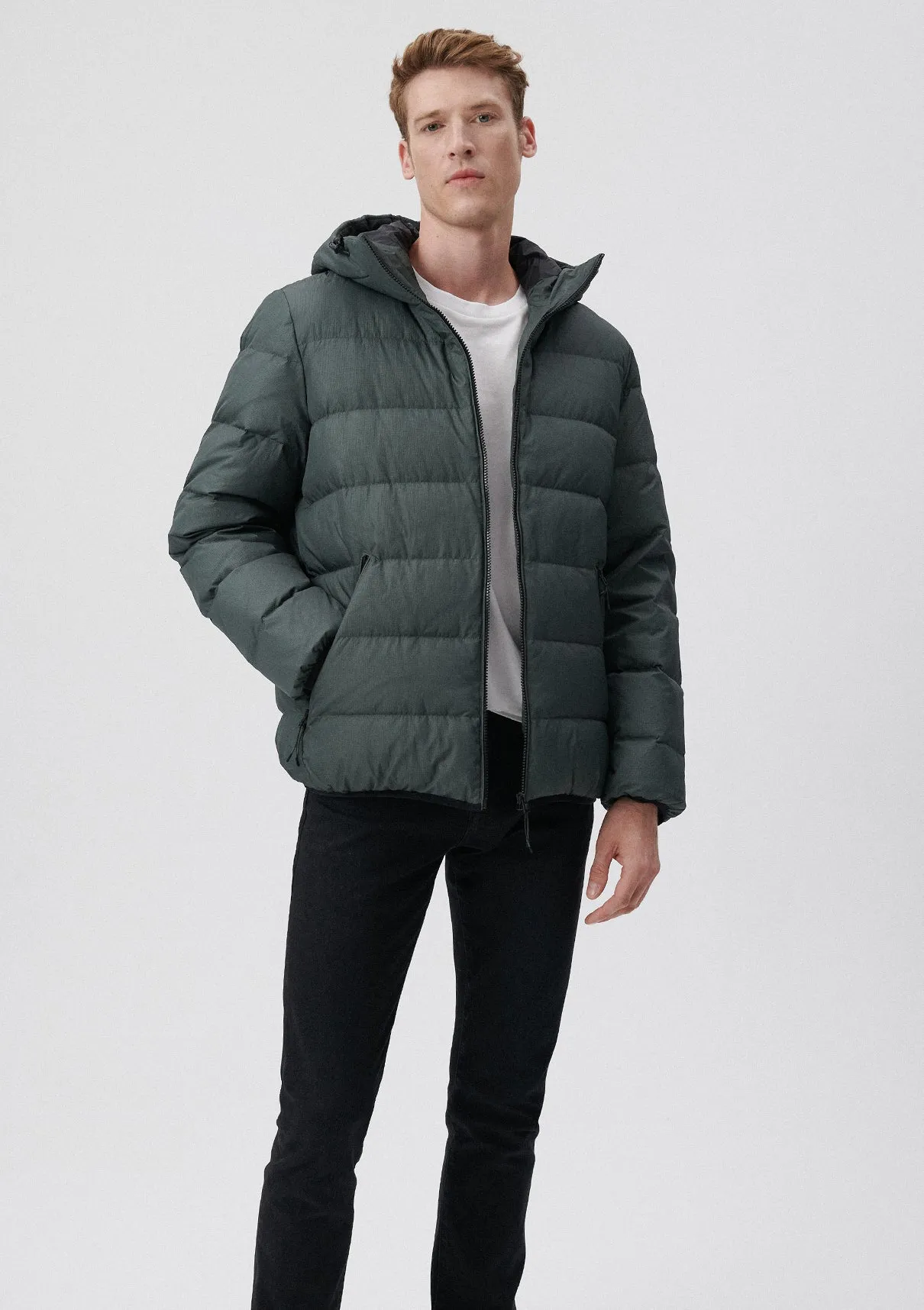 Hooded Green Puffer Jacket