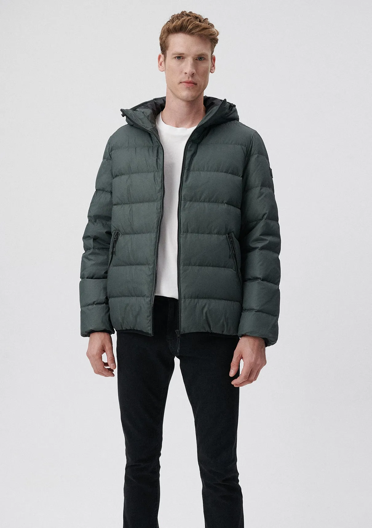 Hooded Green Puffer Jacket