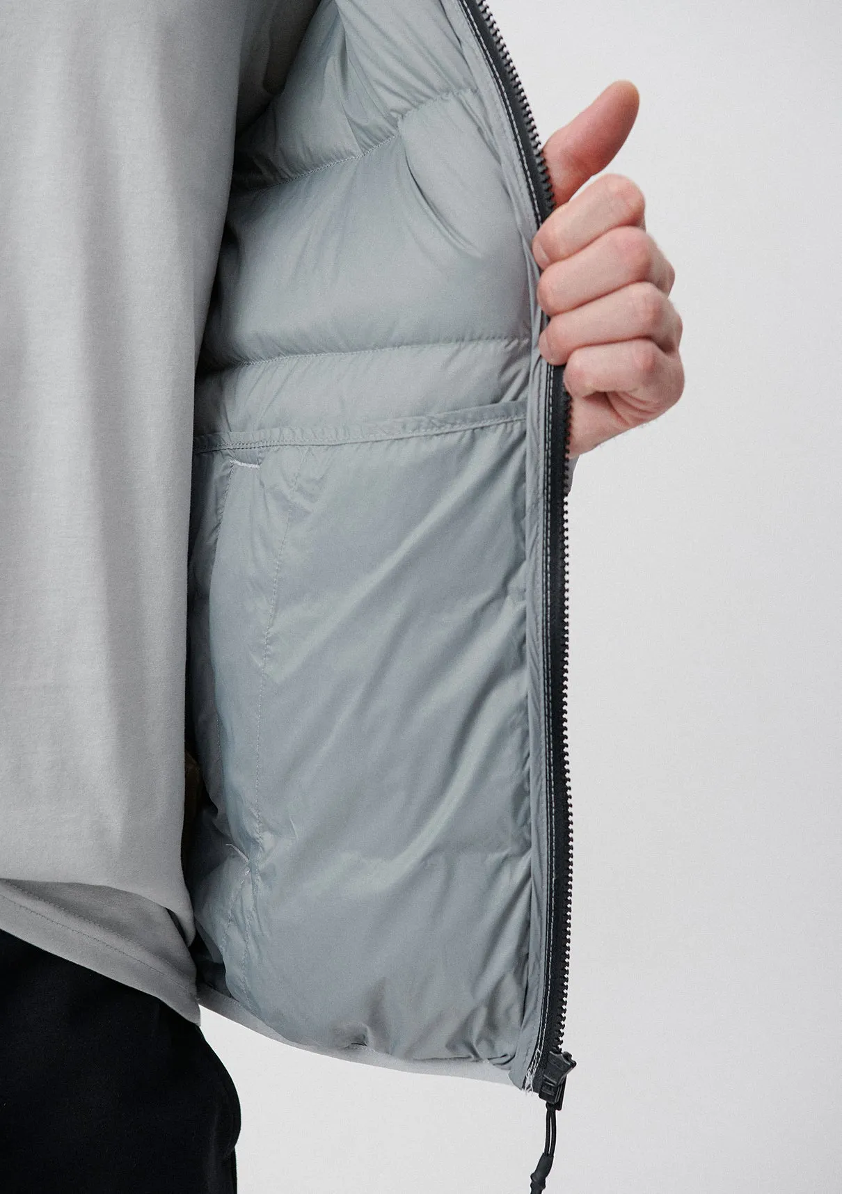 Hooded Grey Puffer Jacket