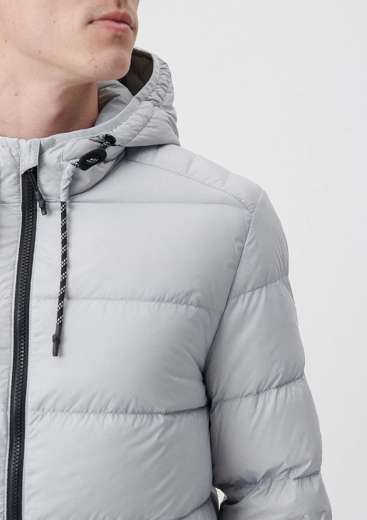 Hooded Grey Puffer Jacket
