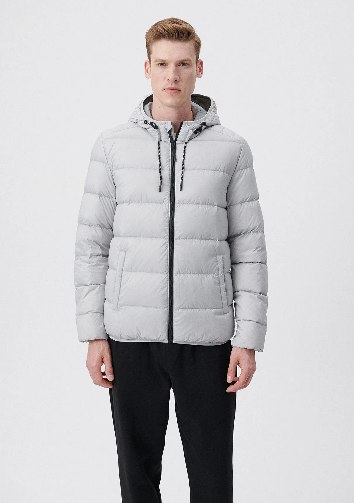Hooded Grey Puffer Jacket