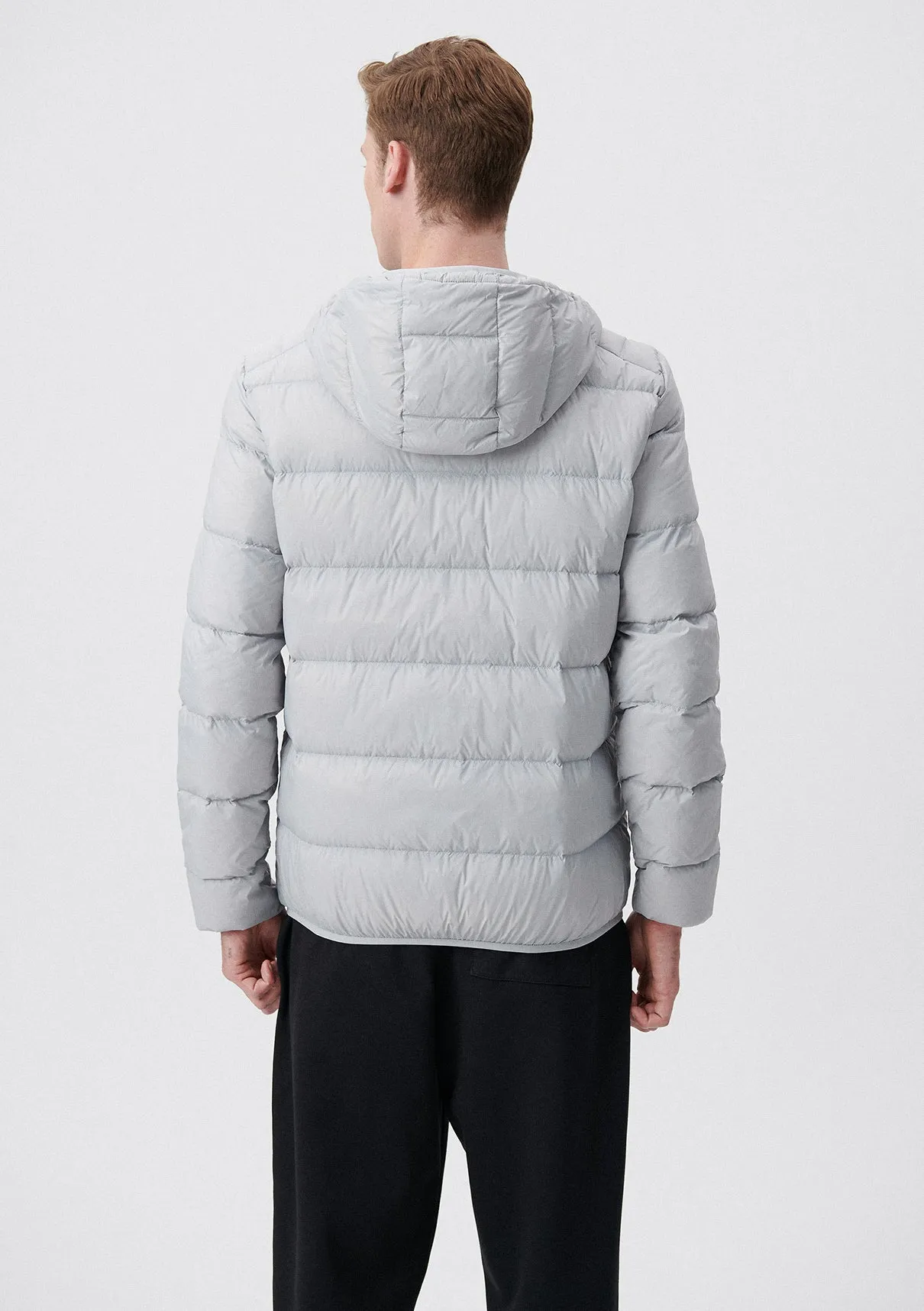 Hooded Grey Puffer Jacket