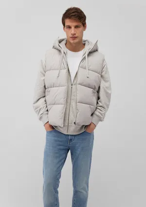 Hooded Grey Puffer Vest