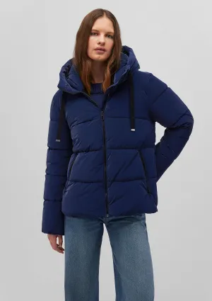 Hooded Navy Puffer Jacket