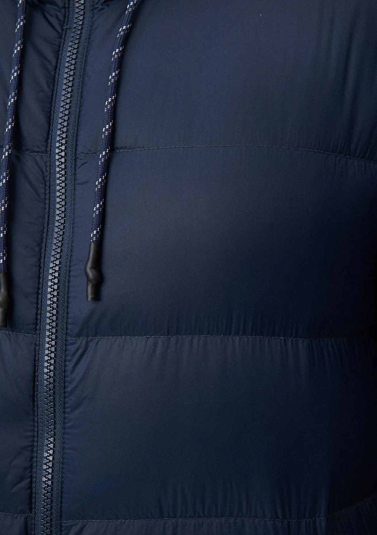 Hooded Navy Puffer Jacket