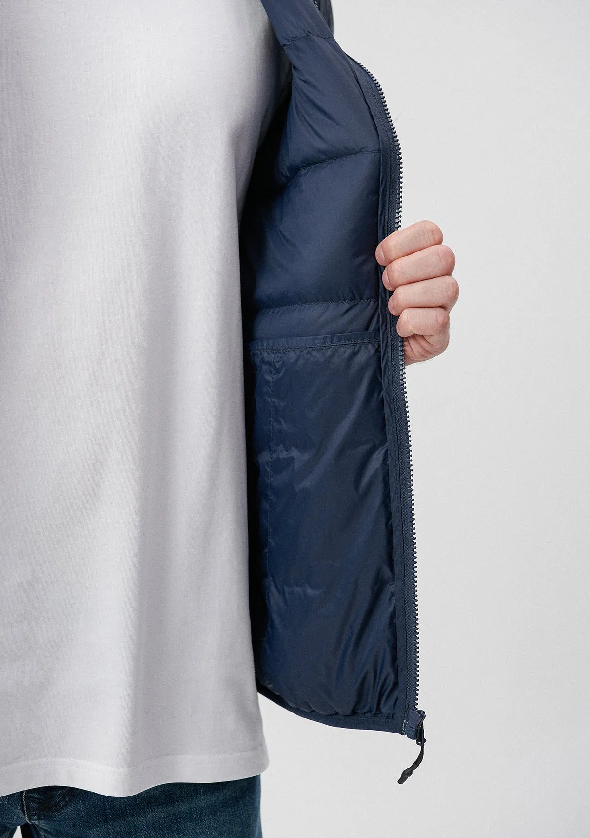 Hooded Navy Puffer Jacket