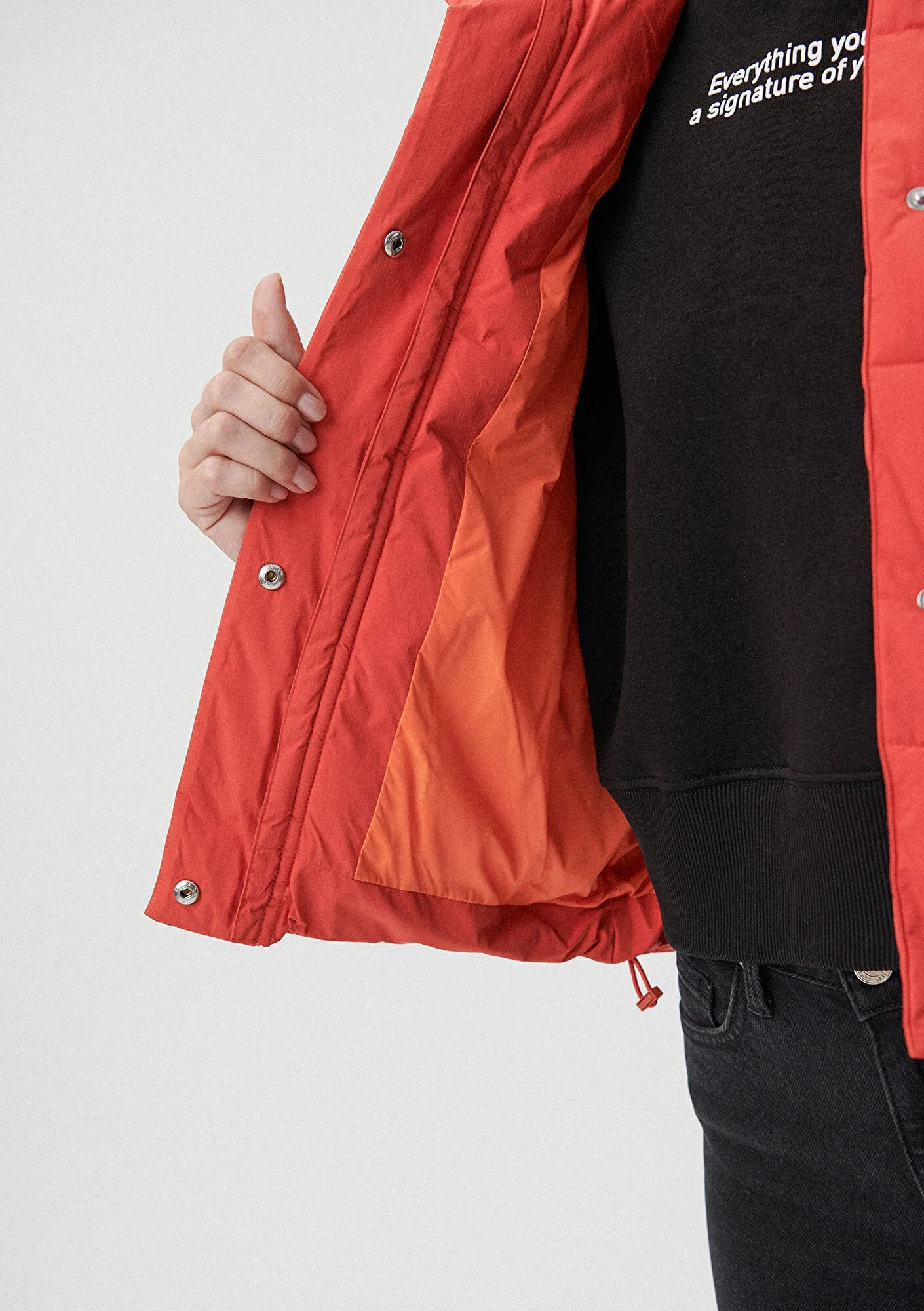 Hooded Red Puffer Vest