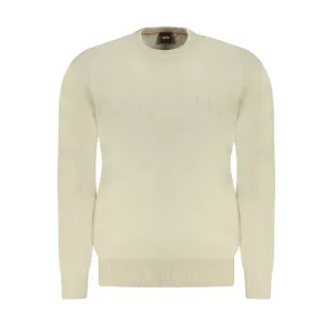 Hugo Boss Beige Cotton Men Sweater