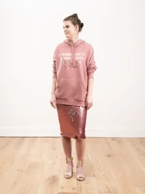 i'm sorry hoodie - mauve