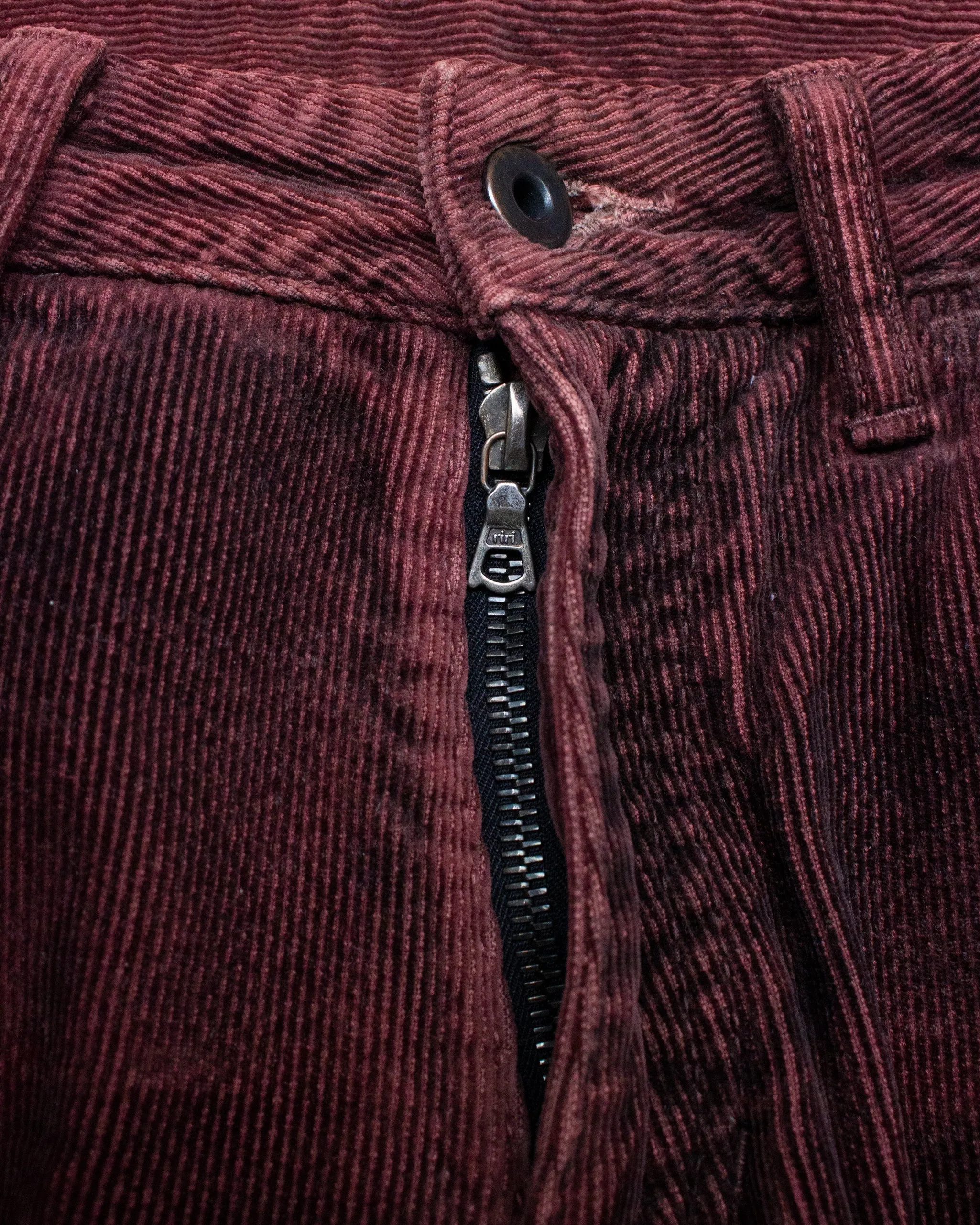 Isamu Katayama Backlash Dark Wash Burgundy Corduroys - 00s