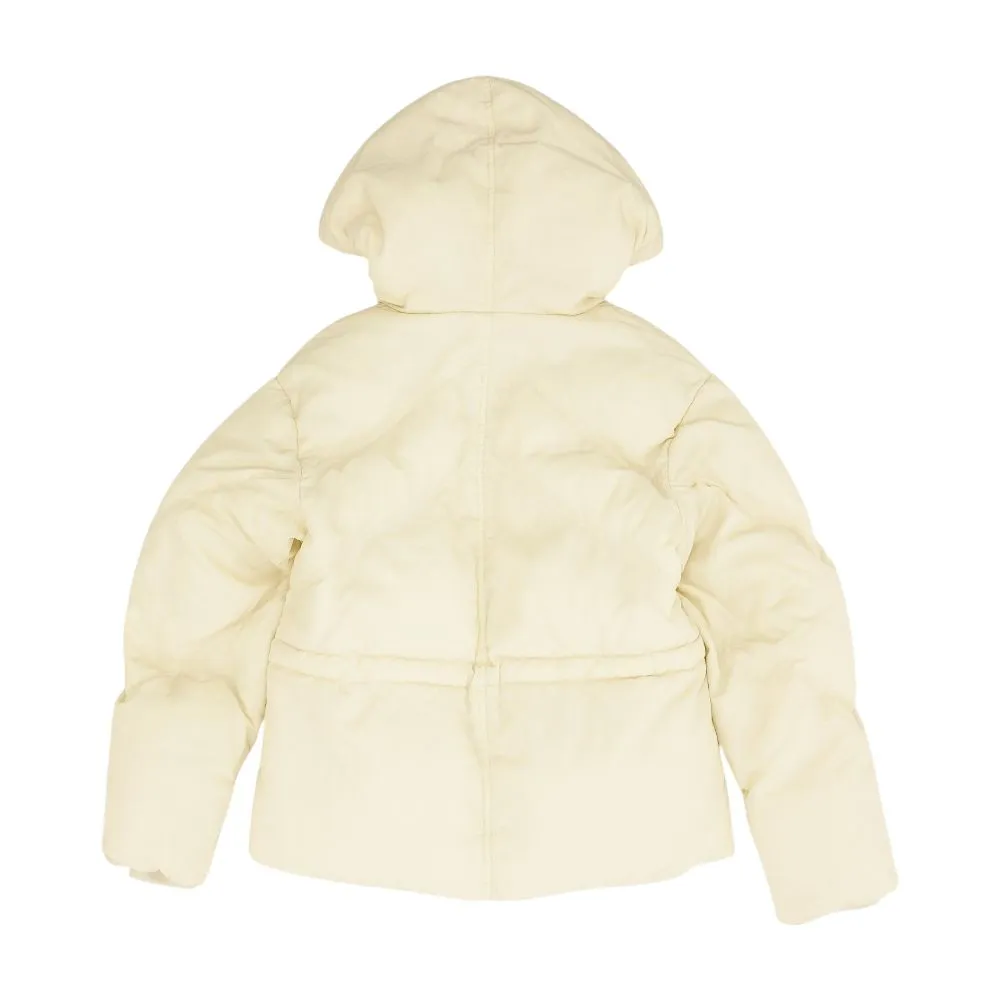 Ivory Solid Puffer Coat