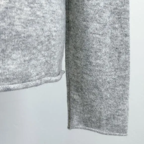 J. Crew Grey 100% Cashmere Knit Crewneck Sweater