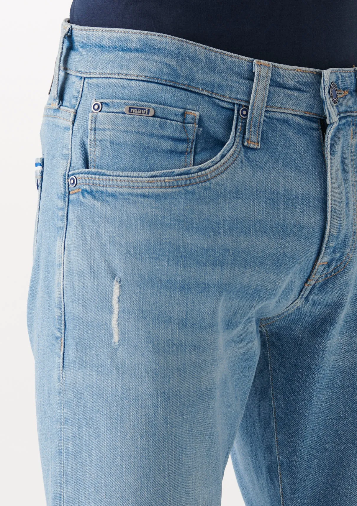 Jake Mid Ripped Premium Blue Jean Pants