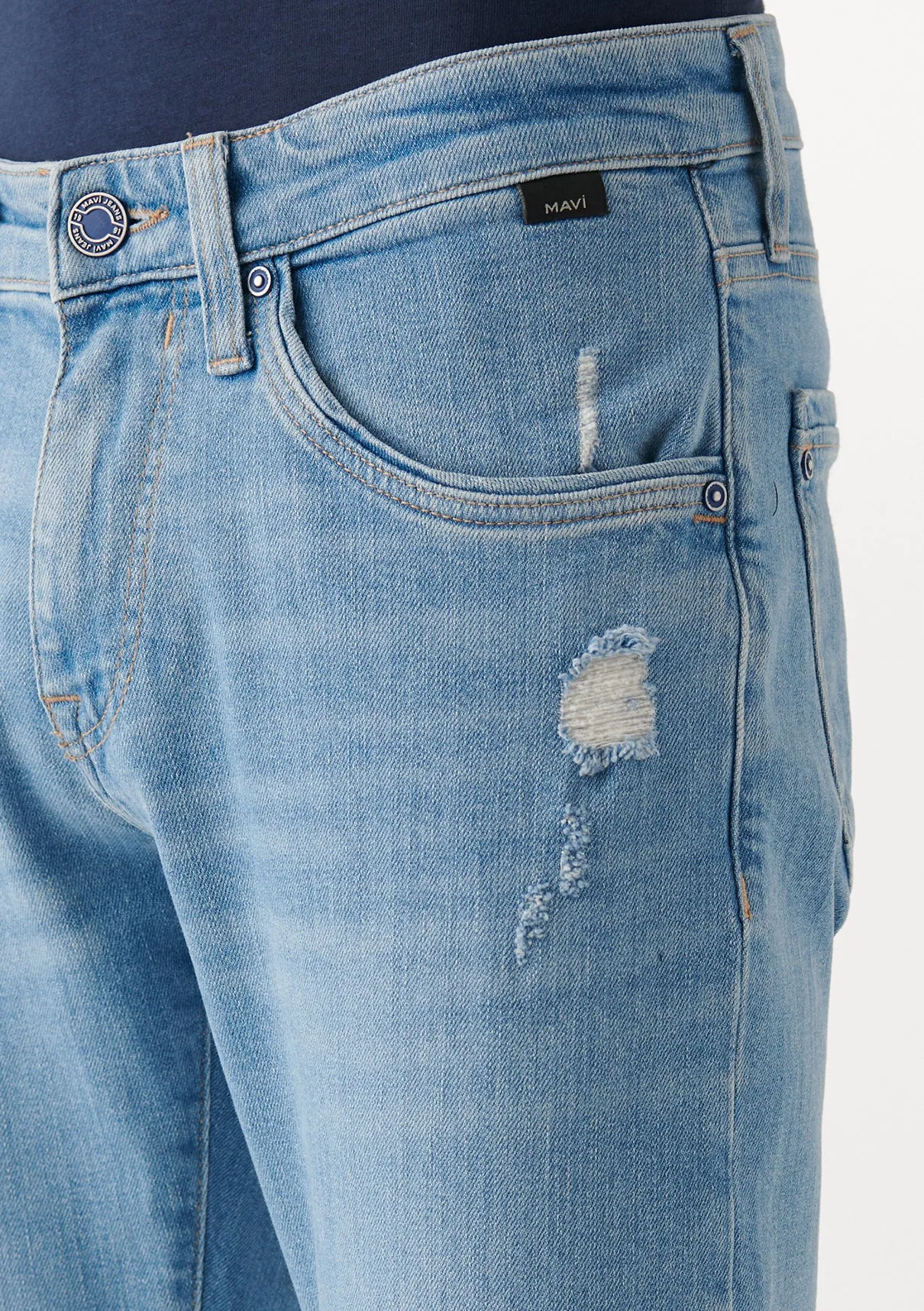 Jake Mid Ripped Premium Blue Jean Pants