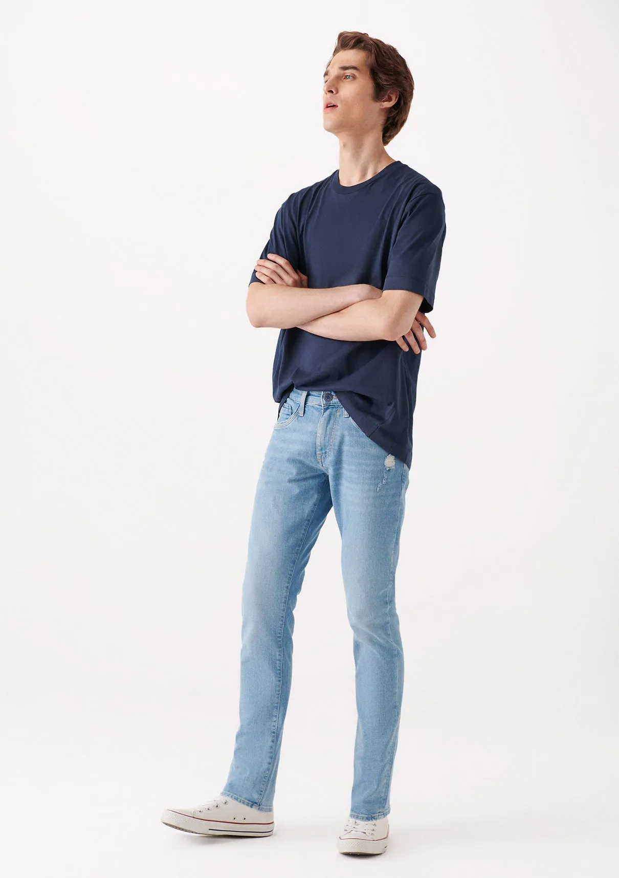 Jake Mid Ripped Premium Blue Jean Pants