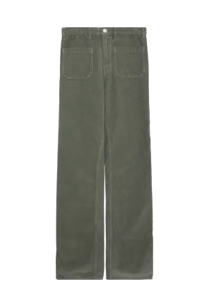 Jane Corduroy Straight-Leg Pants