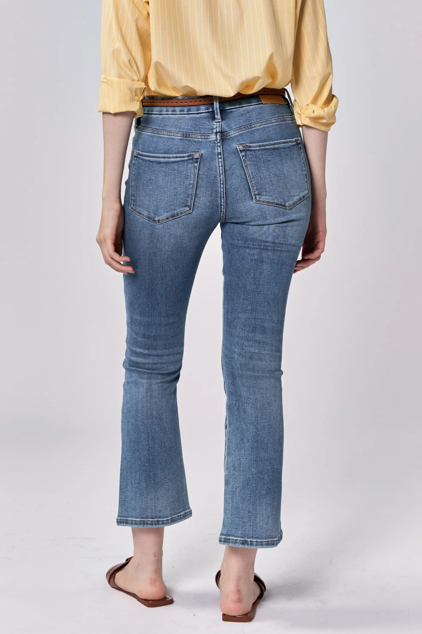 Jeanne Cropped Flare Jean